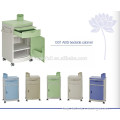 Hospital plastic drawer storage cabinets with wheels